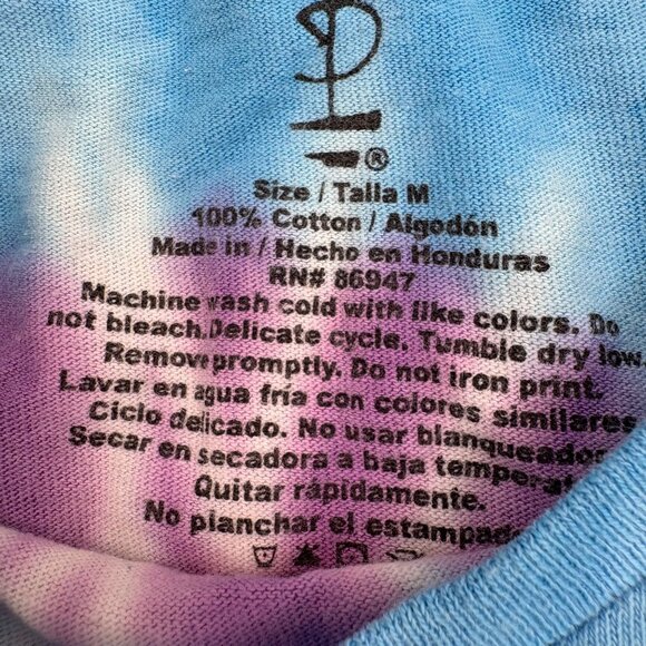 Pink Floyd Tie-Dye T-Shirt M Rainbow Colors 100% Cotton Band Tee - Picture 2 of 5